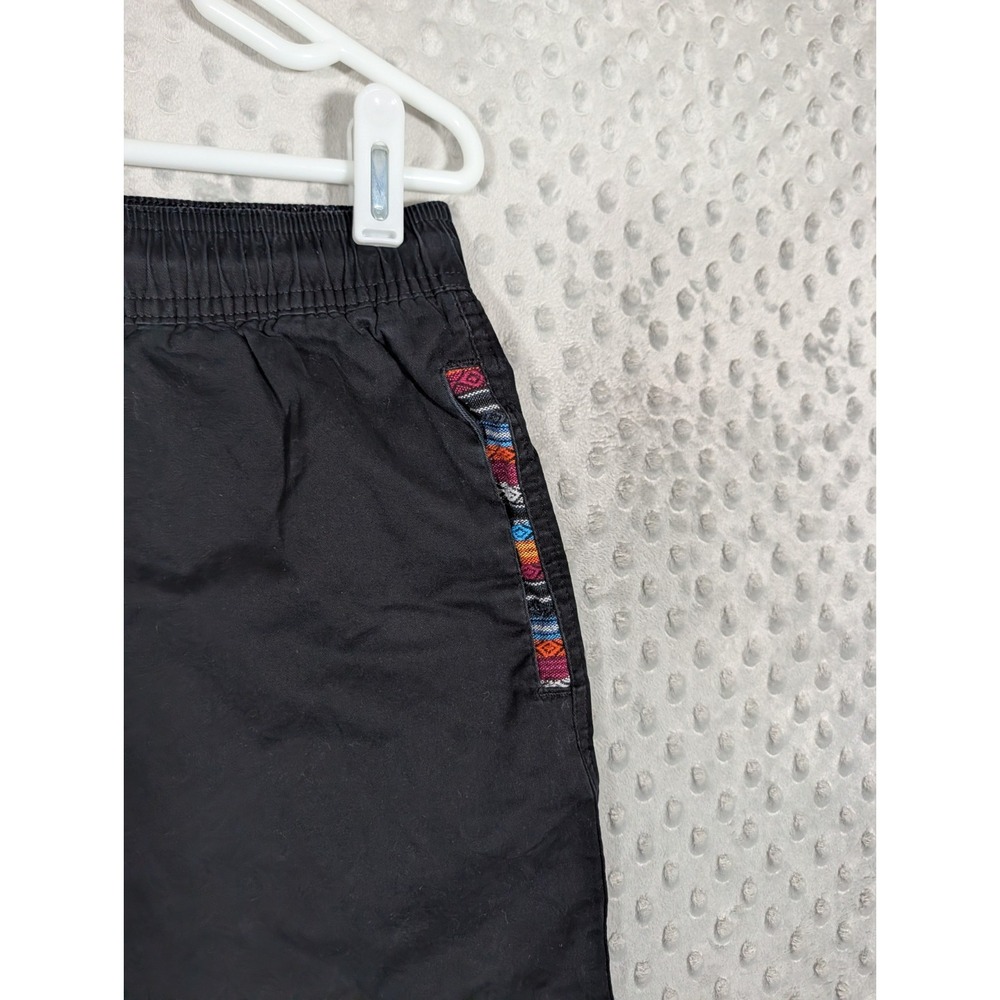 Wowie Casual Shorts Men's Large Black Aztec Tribal Trim Beach 7" Slim - Picture 3 of 14